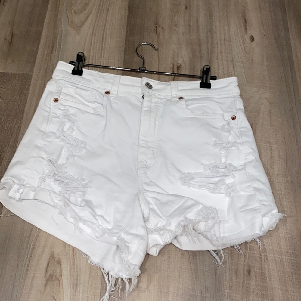 High rise white shorts from American eagle